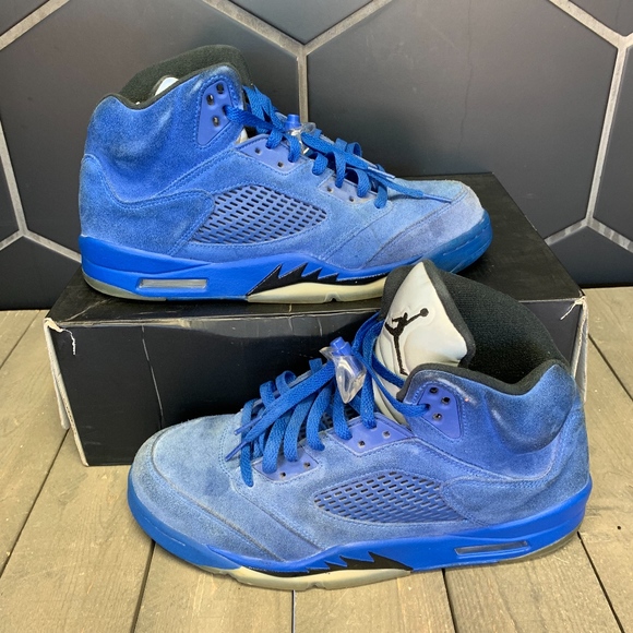 air jordan 5 blue suede
